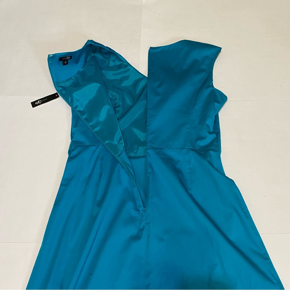 East 5th Vibrant Blue Dress with Ruffle Detail - Picture 14 of 14